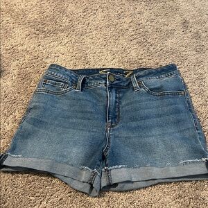 Seven7 Blue Denim with Tan Leather Patch